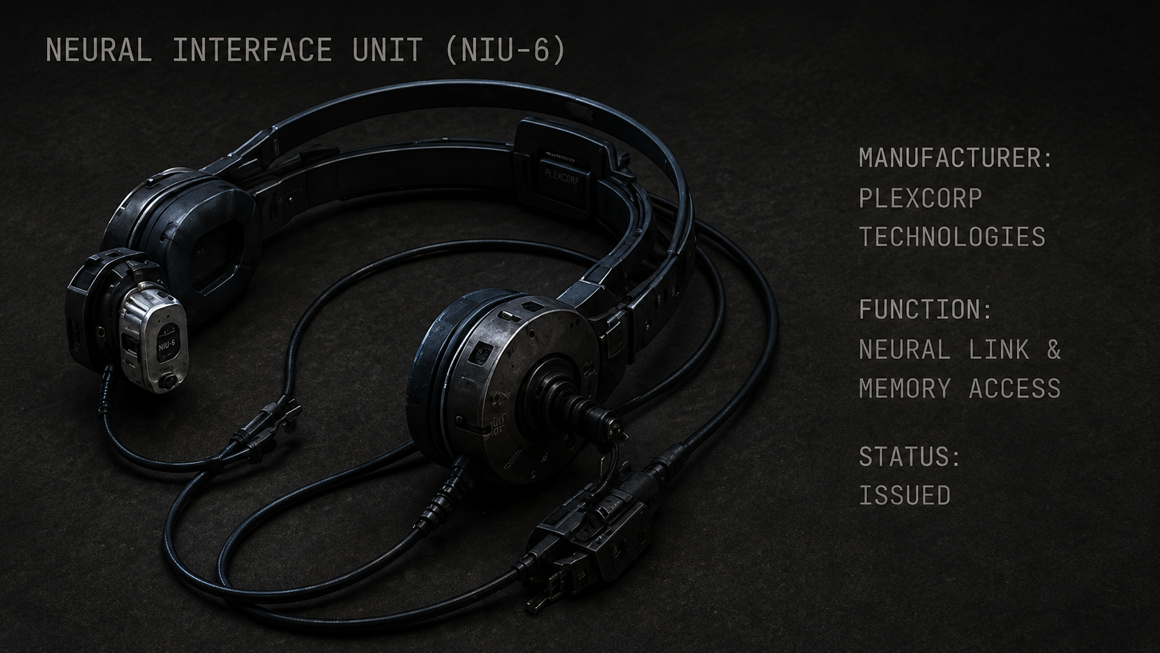PlexCorp neural interface unit NIU-6