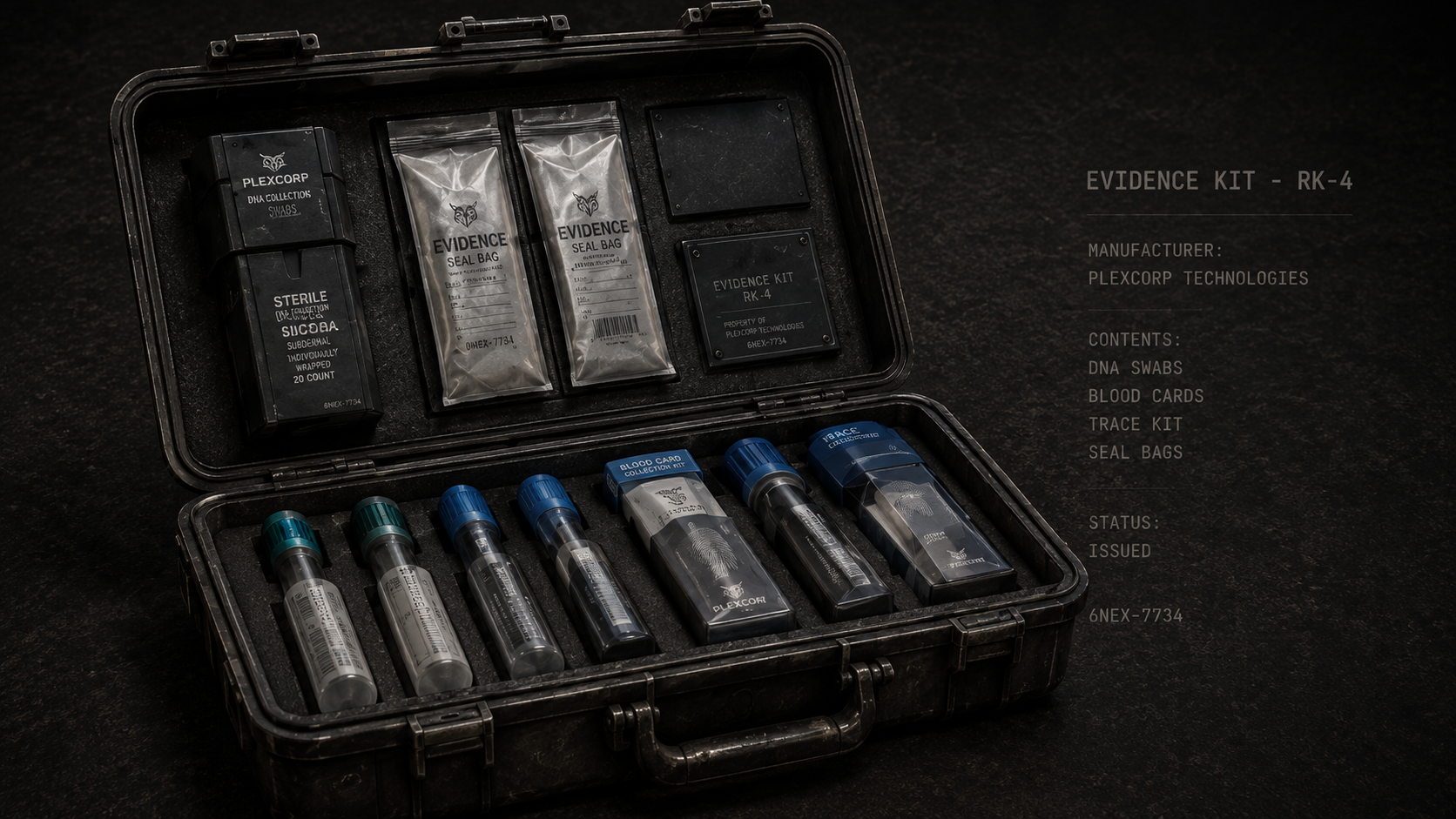 PlexCorp evidence kit RK-4