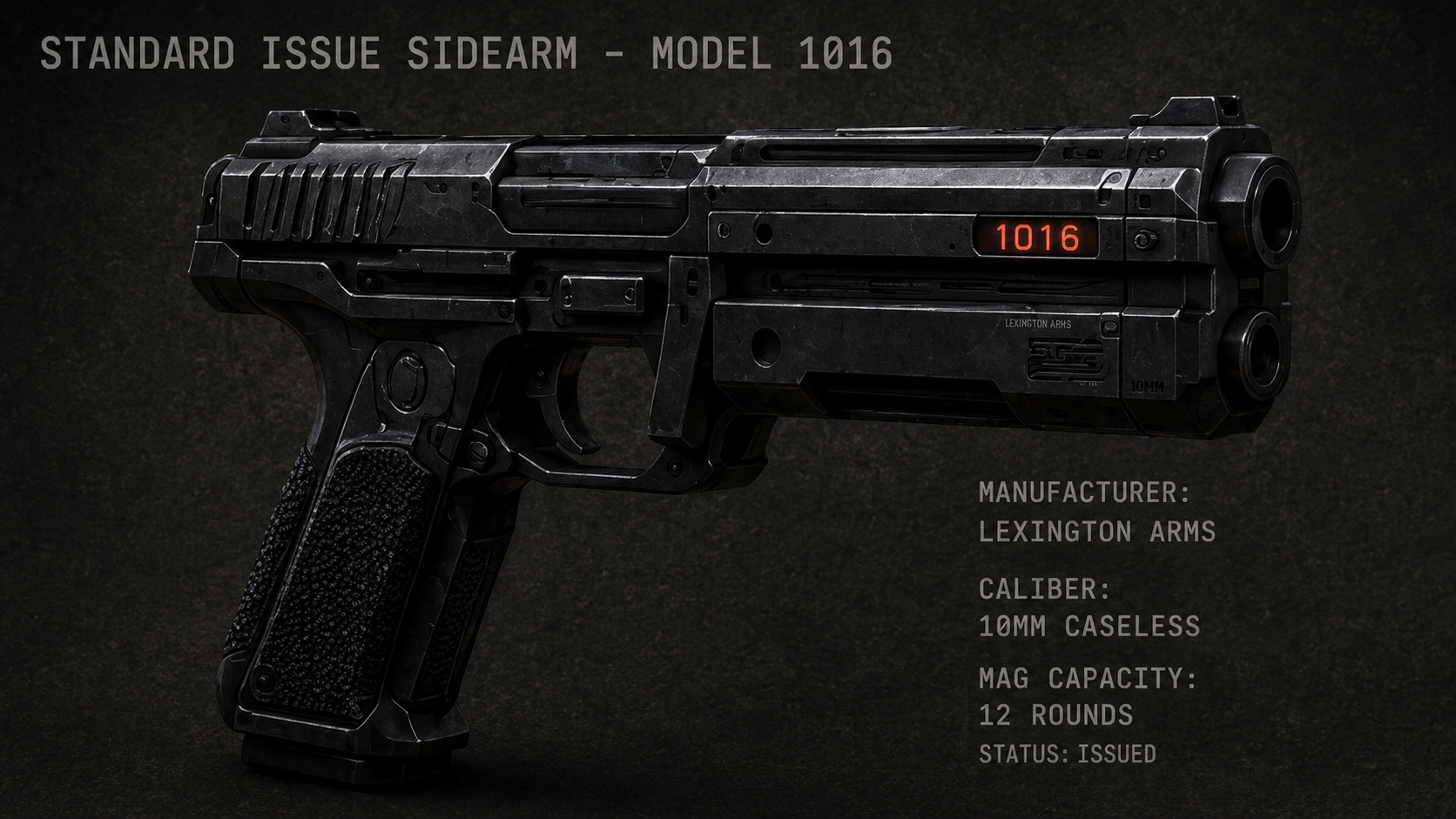 Standard issue sidearm model 1016